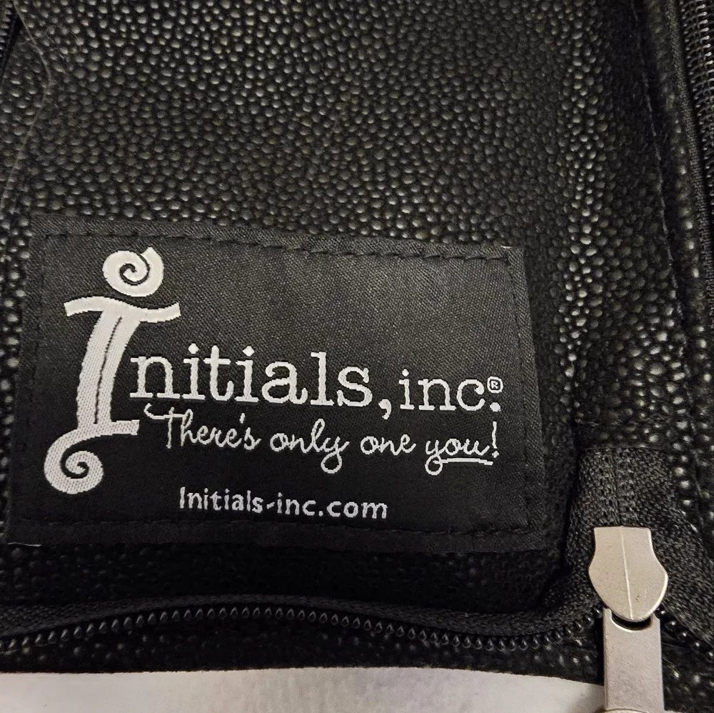 Black Quilted Wristlet with Monogram 